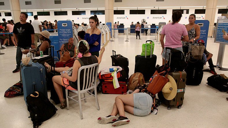 Travelers stranded at Puerto Rico airport after Hurricane Maria