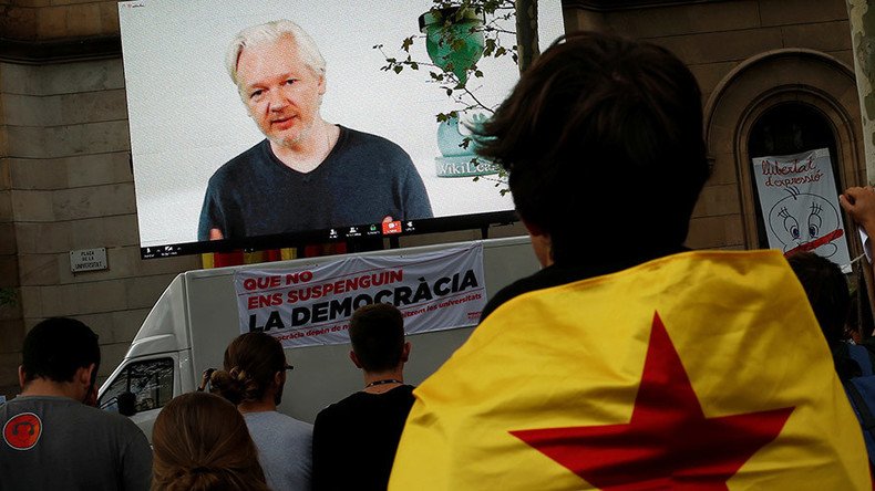 Assange accuses Spain of conducting ‘world’s first internet war’ to shut down Catalan referendum