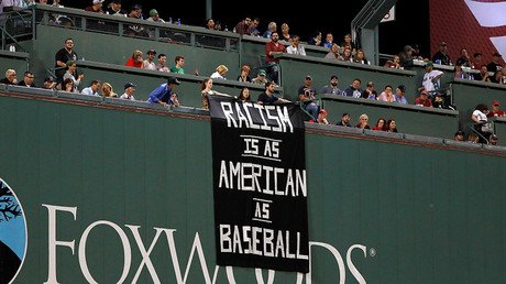 ‘Racism is as American as baseball’: Banner sparks uproar at Red Sox game