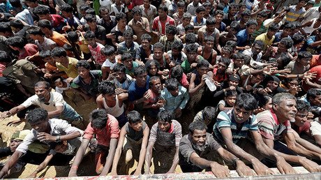 Myanmar protesters block aid shipment to Rohingya Muslims