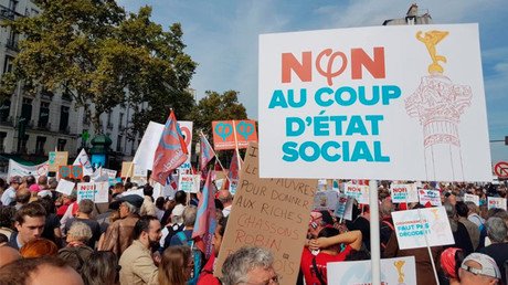 ‘Against social coup’: French take to streets in defiance of newly-signed labor reform (VIDEO)