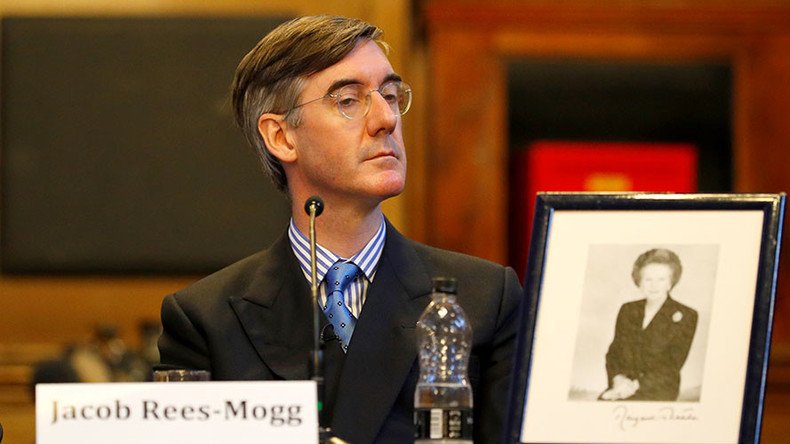 Unfortunate photo of Jacob Rees-Mogg emerges after spat with anti-Tory protester