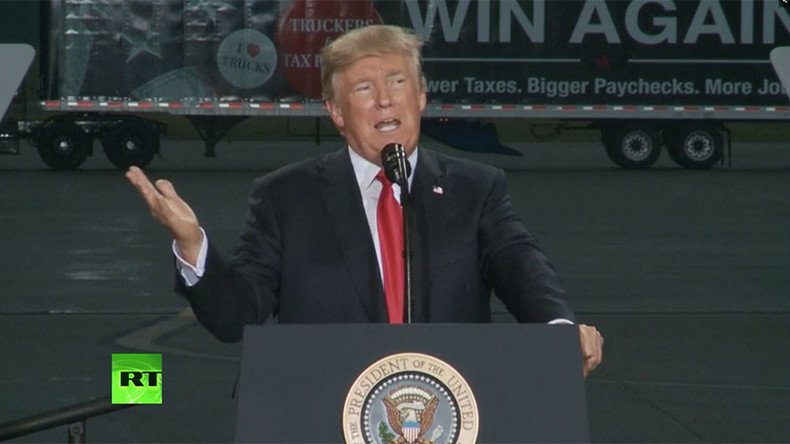 Trump pushes ‘middle class’ tax reform at US airbase in Pennsylvania