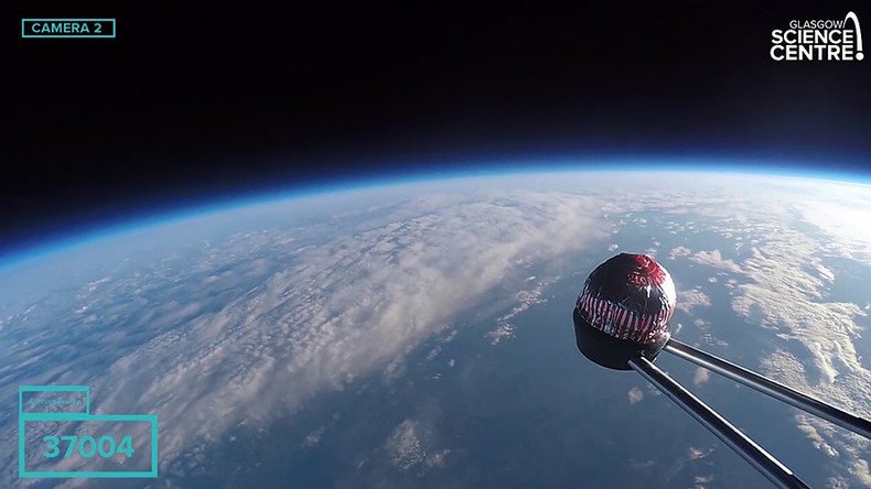 Cakes in space: Scientists launch sweet treat 120,000ft in the air (VIDEO)