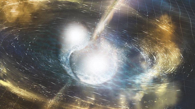 Spectacular neutron star crash stretched space time by fraction of an inch (VIDEOS)