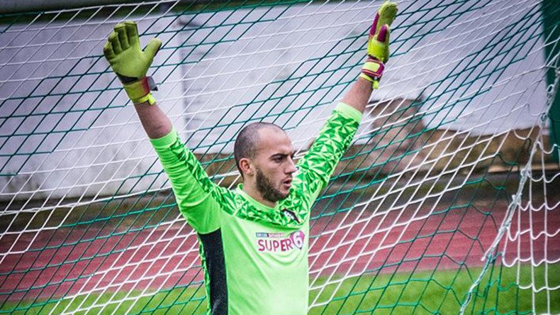 What a relief: Goalkeeper sent off for urinating during match