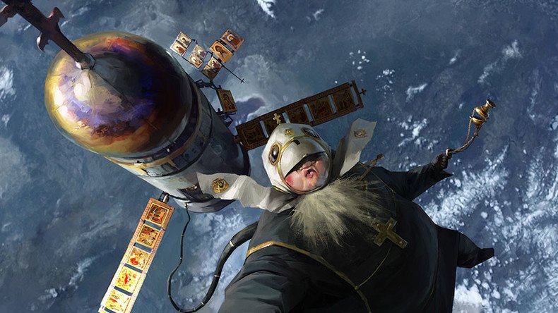 To heaven and beyond: Artist depicts bizarre Russian Orthodox space mission (IMAGES)