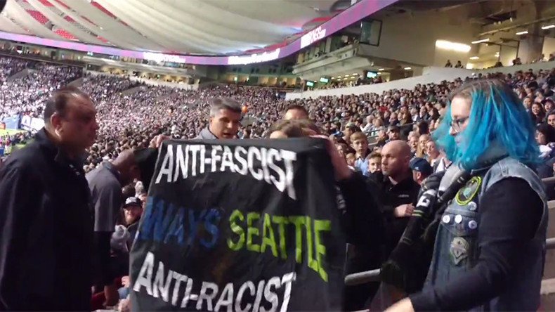 MLS fans with ‘anti-fascist, anti-racist’ banner ejected from stadium