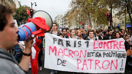 Millions of French workers go on strike against Macron labor reforms