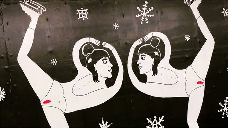 Feminist menstruation art provokes tension in Stockholm metro