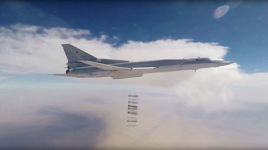 Russian strategic bombers strike ISIS targets in south-east Syria for third day – military