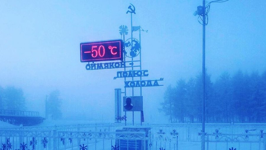 Not too cool for school: Siberian students brave -50C cold & extreme blizzard to attend classes