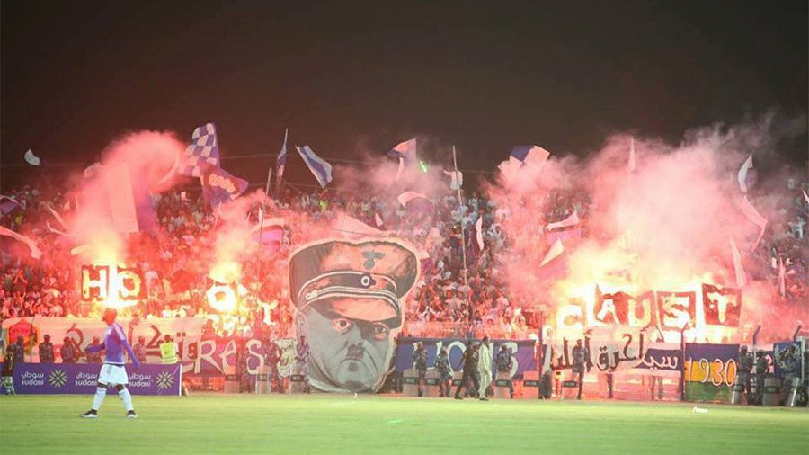 Hitler & 'Holocaust' banners unveiled at Sudanese football match (VIDEO)