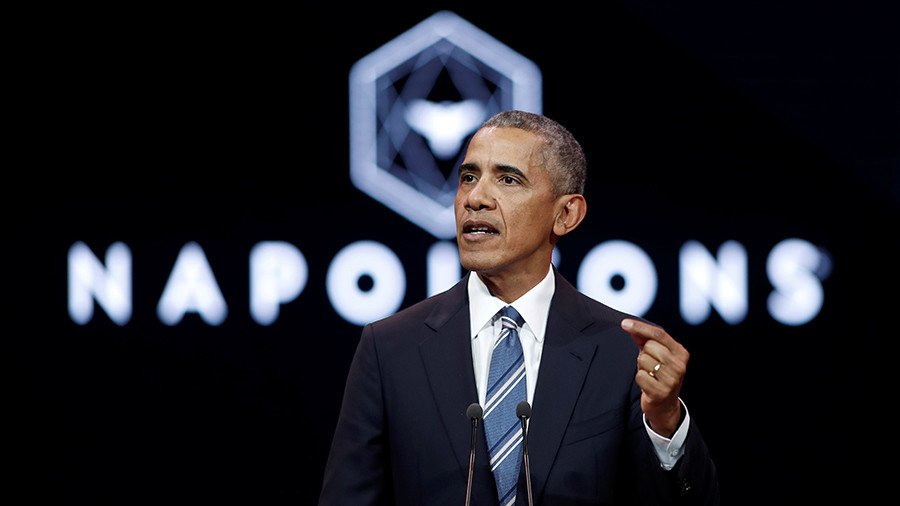 Obama meets ‘Les Napoleons’: Ex-US leader flies to Paris for elite club speech