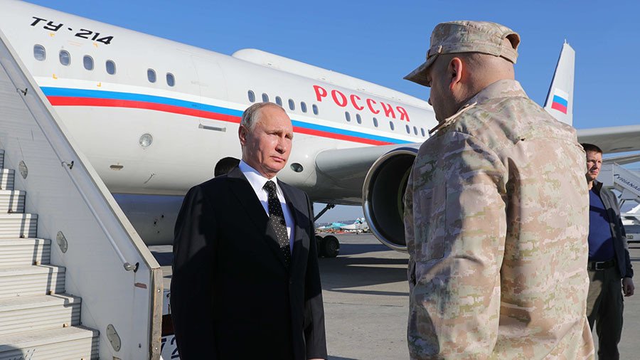 Watch Putin visit Russian troops at Syria’s Khmeimim Airbase (VIDEO)
