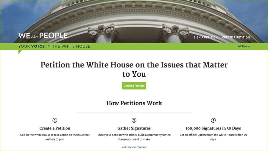 White House axes online petition tool to build new one