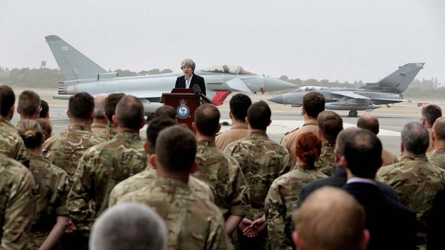 Theresa May’s ‘mission accomplished’ moment? PM thanks UK troops for ‘crushing’ ISIS
