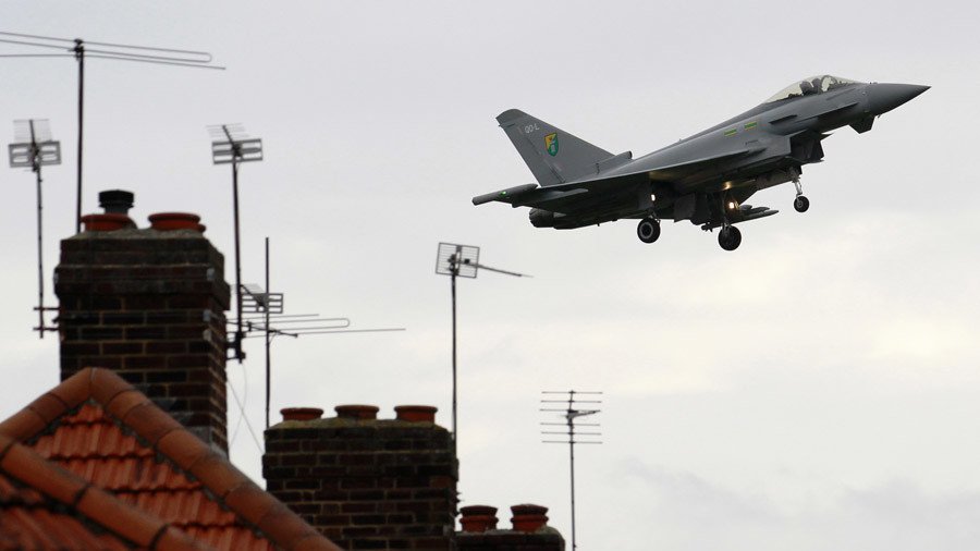 Theresa May's plane intercepted by Typhoon jets practicing tackling ‘Russia threat’