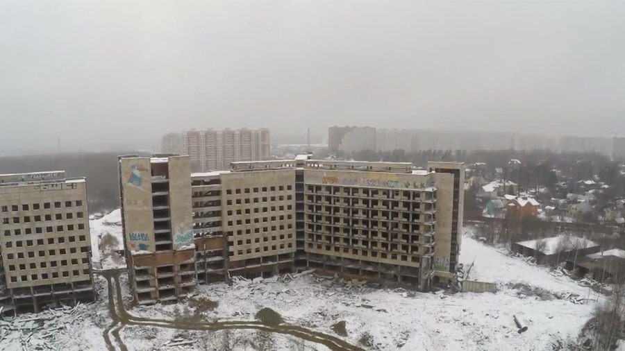 Runaway drone smashes into eerie abandoned KGB hospital (VIDEO)