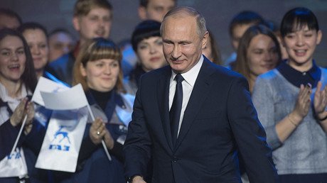 'Will you support me?’ Putin teases adoring crowd before announcing re-election bid (VIDEO)