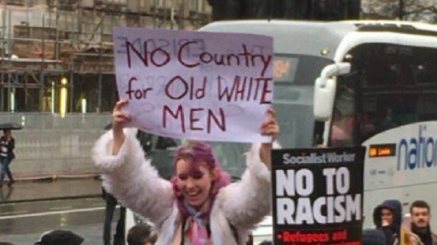 UKIP politician reports hate crime over ‘No country for old white men’ placard