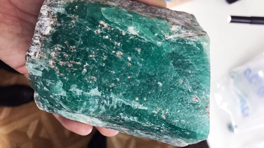 Huge rare emerald discovered in Russian Urals
