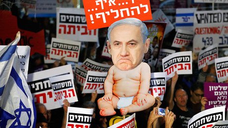 ‘Crime minister’ Netanyahu seems unmoved by 6 weeks of protests