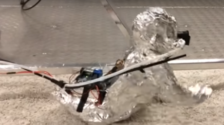 Scientists create creepy tin foil robot baby to study risks of dirty floors (VIDEO)
