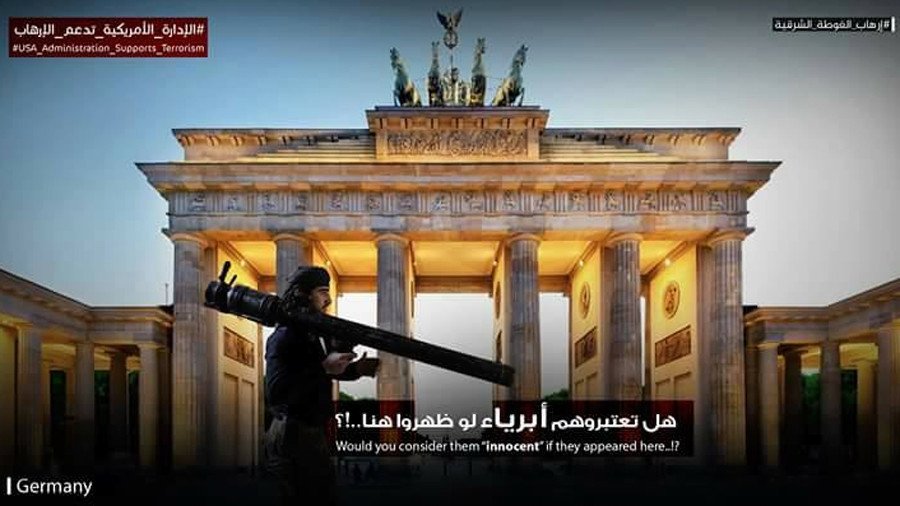 Posters of armed militants on European streets gain traction on social media