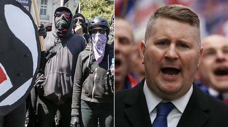 Antifa vs Alt-right: Masked protesters storm ‘Sargon of Akkad’ talk at King’s College London (VIDEO)