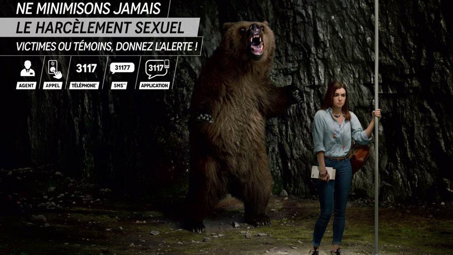 Not bears or sharks, but men: French anti-harassment campaign raises eyebrows among women