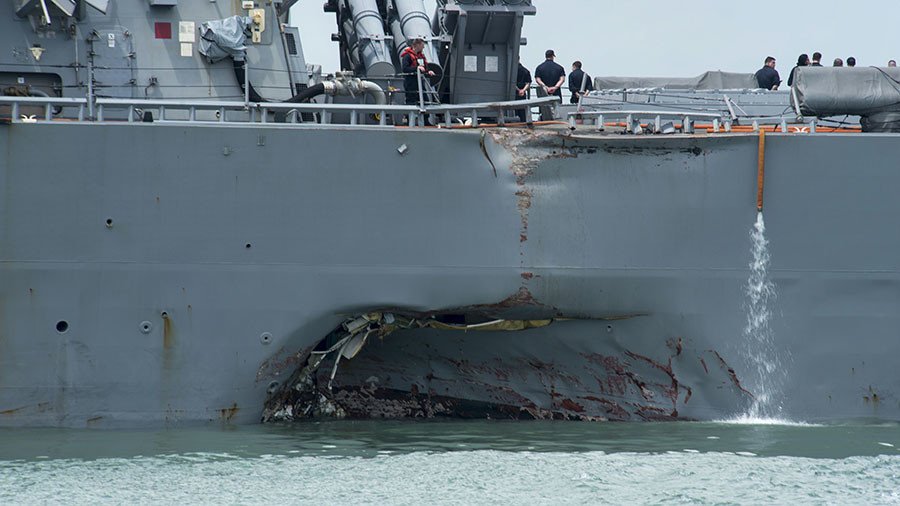 Collision that killed 10 US sailors caused by warship’s mistaken maneuver – official probe