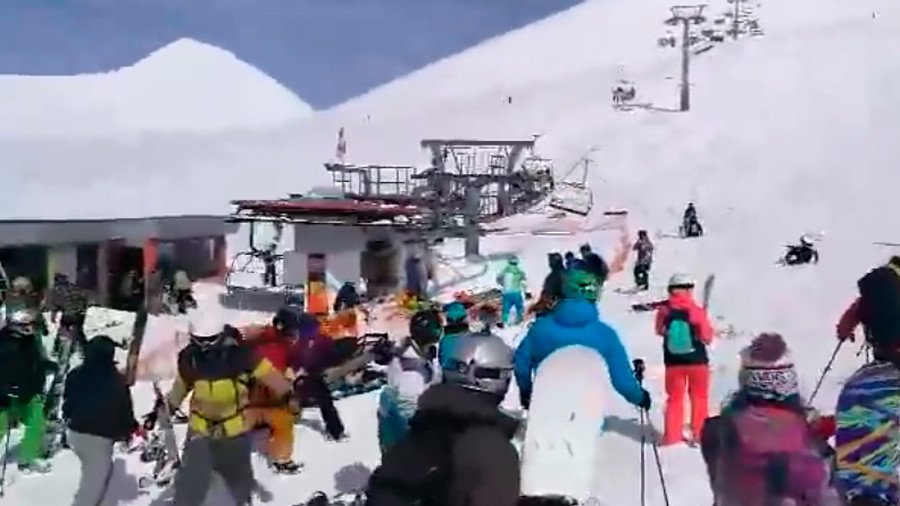 Shocking VIDEO captures horror at Georgian ski resort as chair lift speeds out of control
