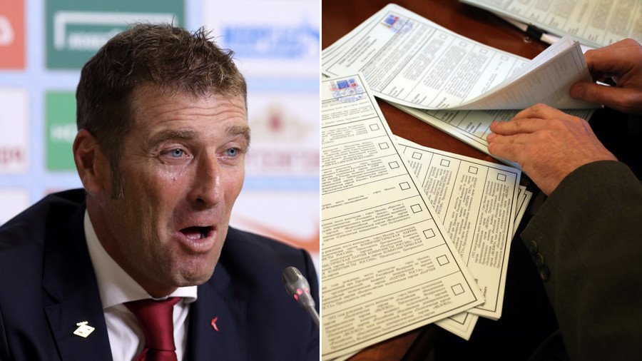 Spartak Moscow fans vote for manager Carrera in Russian presidential election