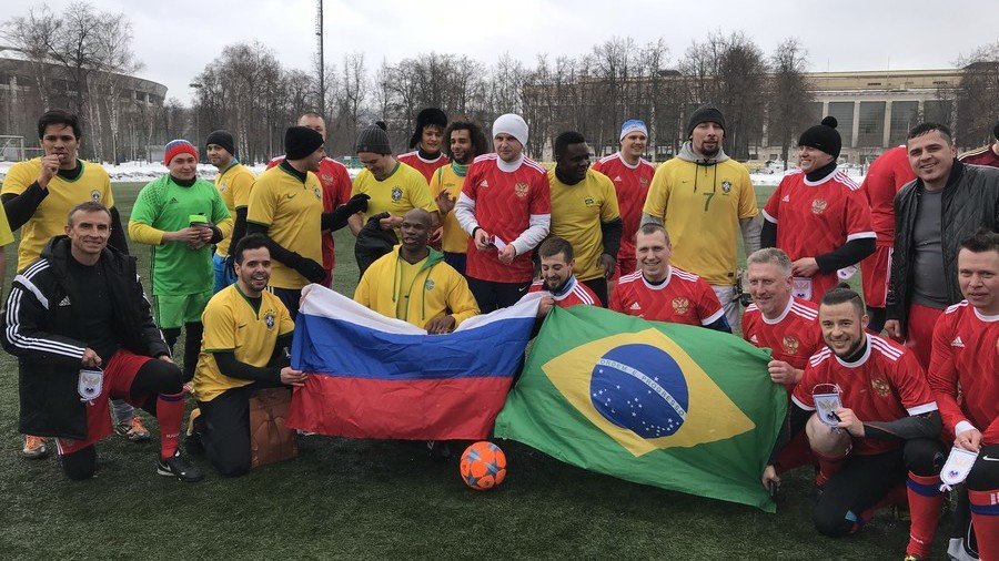 Samba in the snow: Russia beat Brazil 6-0...in fan friendly game before Moscow international