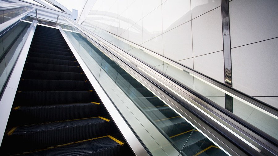 Commuter drops into metro escalator in horrifying CCTV 