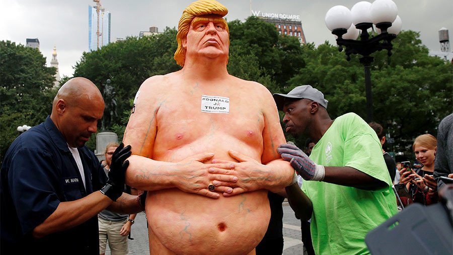 It’s gonna be huge? Last ever statue of naked Donald Trump goes under hammer