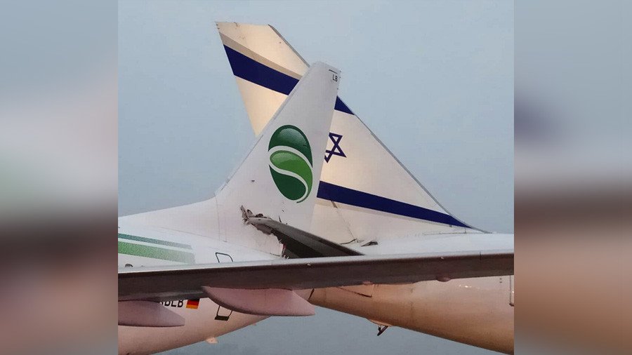 German & Israeli jets collide in dramatic runway incident (VIDEO)