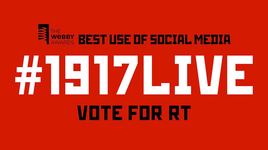 #1917LIVE nominated for Webby Awards: Vote and help RT win an ‘Oscar of the Internet’