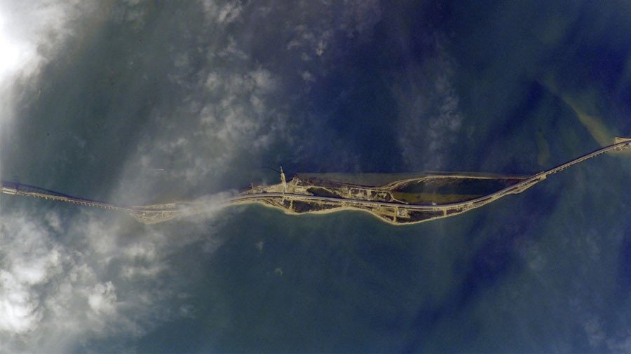 Cosmonaut shares epic PHOTOS of Crimea Bridge from space ahead of its opening