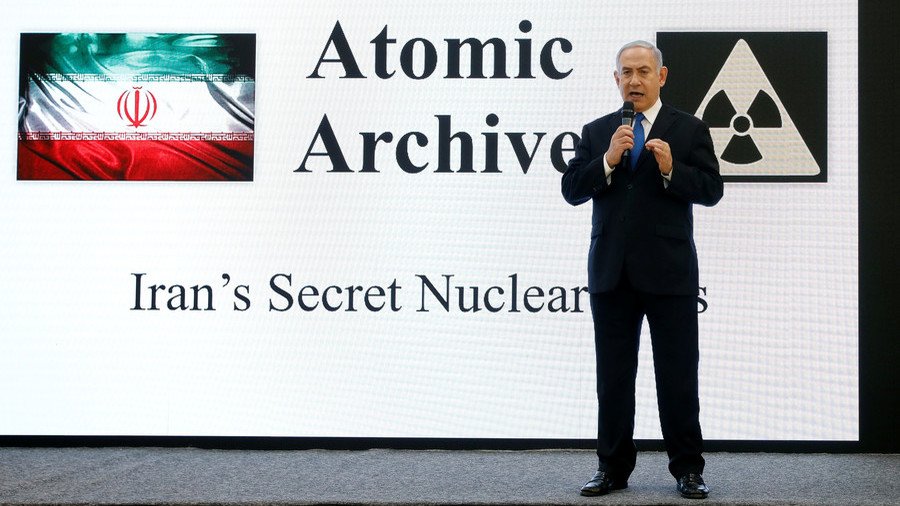 Netanyahu shows slides, shelves of docs claiming Iran has nuclear weapons program 