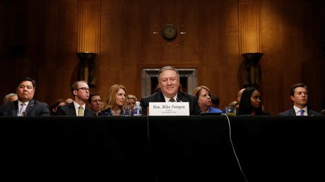 'We're exceptional, Russia is not': Pompeo takes hard line in Senate pitch
