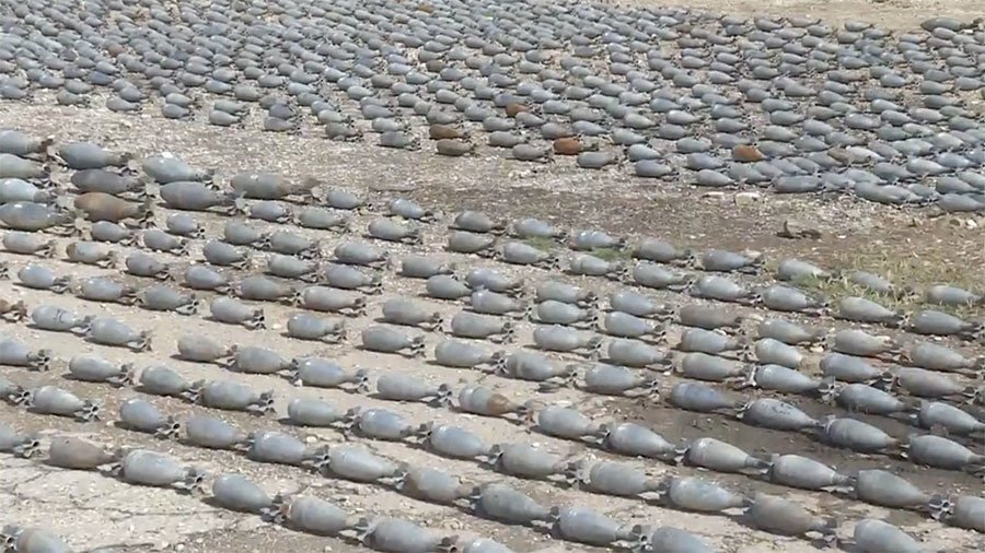 Scores of NATO-made mines found amid massive ammo cache in Syria’s Douma (VIDEO)