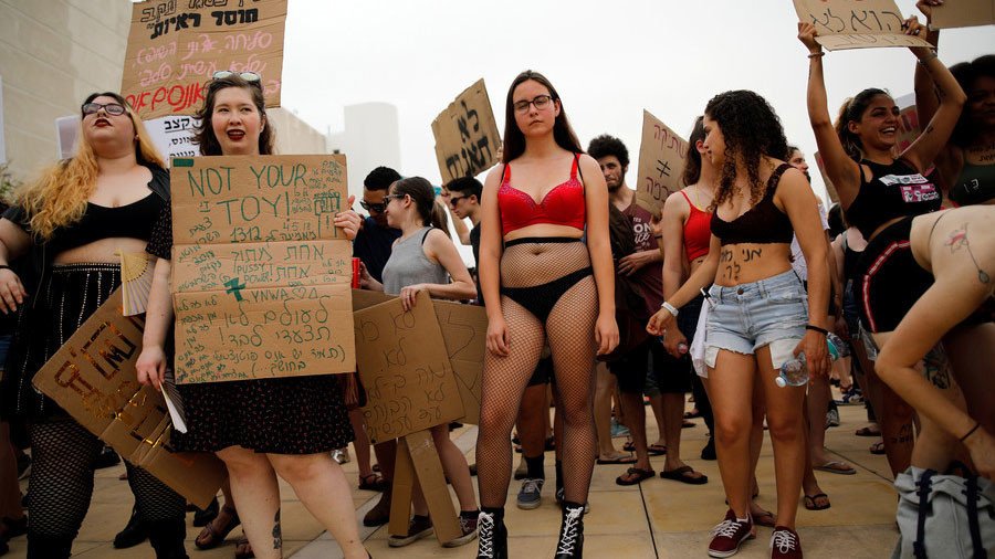 ‘not Your Toy’ 5 000 Feminists Go On Topless Slutwalk In Tel Aviv In Spirit Of Metoo Photos