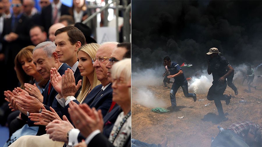 Smiles amid bloodbath: Twitter points out bad optics of US embassy opening during Gaza massacre