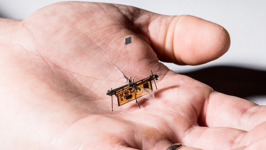 Tiny insect robot takes to the air, powered by laser beam (VIDEO, PHOTO)