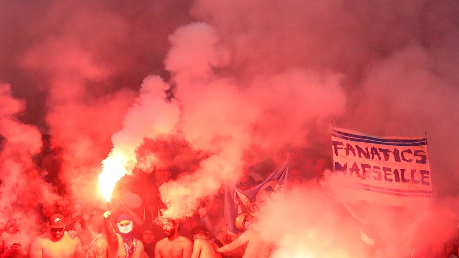 Wall of flares as Marseille fans show their support in Europa League final (PHOTOS, VIDEOS)