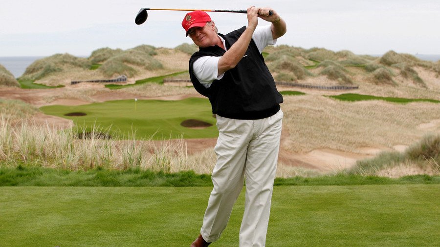Donald Trump tees up golfing getaway in Scotland to conclude UK visit