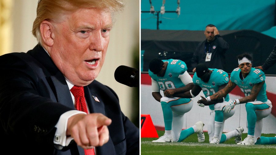 Trump says NFL players who don't stand during national anthem ‘maybe shouldn’t be in the country’