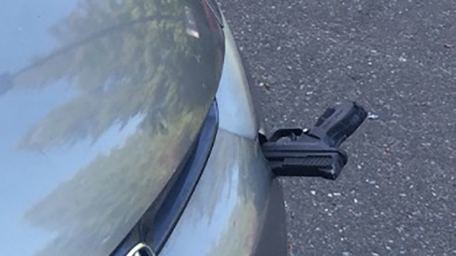 Hit & gun: Firearm thrown onto motorway smashes into speeding car (PHOTOS)